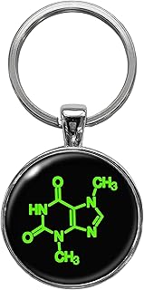 Theobromine Chocolate Molecule Keychain