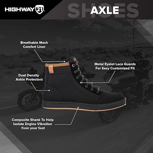 Miniatura 3 de Highway 21 Zapatos de moto para hombre (negrochicle, US 07)