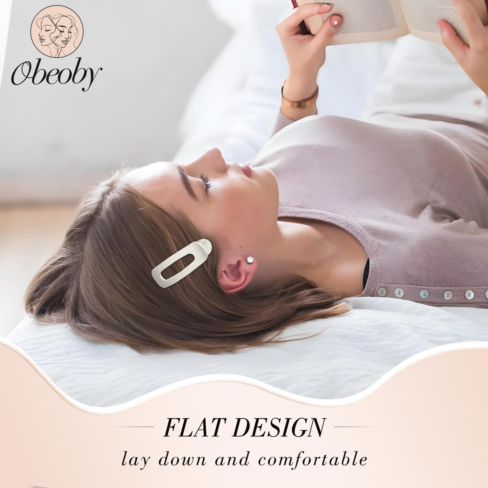 Flache Haarspangen, 8 Stück, 2 Stile, 4 Farben, flache Haarklammern für Damen und Mädchen, mittleres Haarvolumen