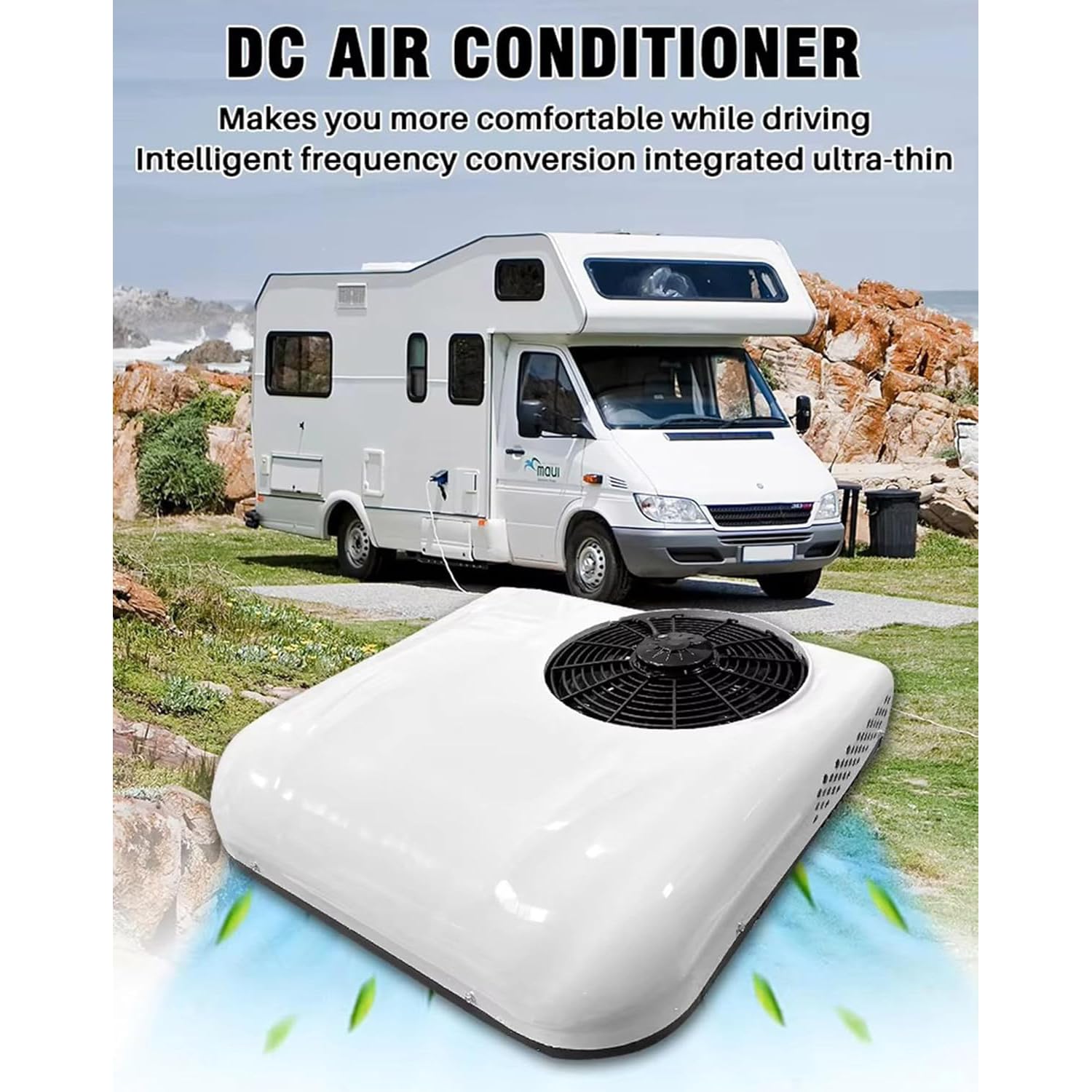SXHEYUY Aire Acondicionado Caravana Refrigerante Añadido Aire Acondicionado 12V Camion 24V Ar Condicionado Autocaravana,Blanca,24v