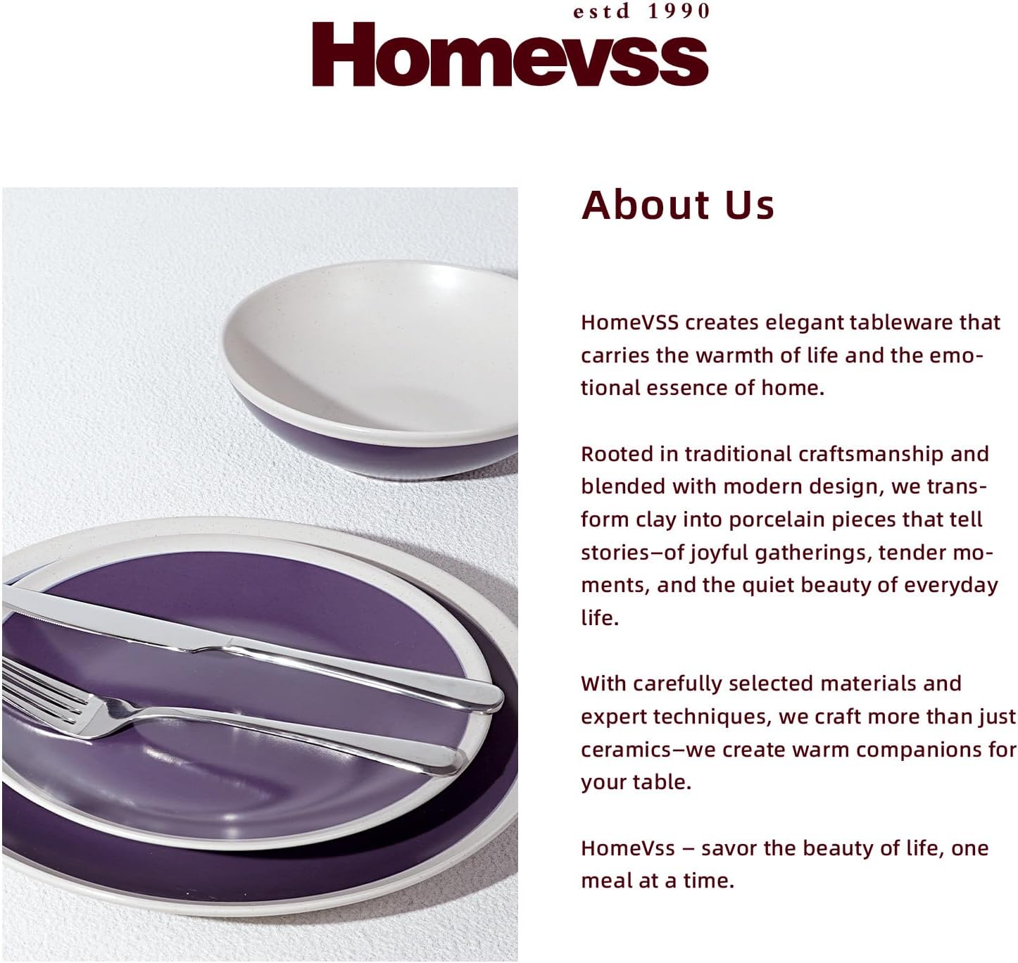 Rock Ridge Speckled Stoneware Dinnerware Set (18pc Set, Violet and Ivory)