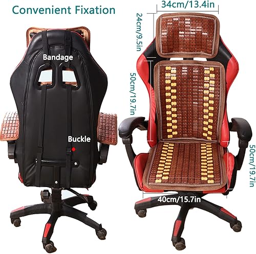 Miniatura 3 de Silla de juegos de bambú para adultos, juego de 5 sillas de videojuegos, tapete de verano que aporta la mejor forma competitiva sin miedo al calor