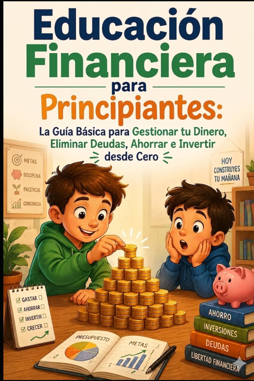 EDUCACIÓN FINANCIERA PARA PRINCIPIANTES La guía básica para gestionar tu dinero, eliminar deudas, ahorrar e invertir desde cero: Libro de educación ... adolescentes, y familias en la vida real