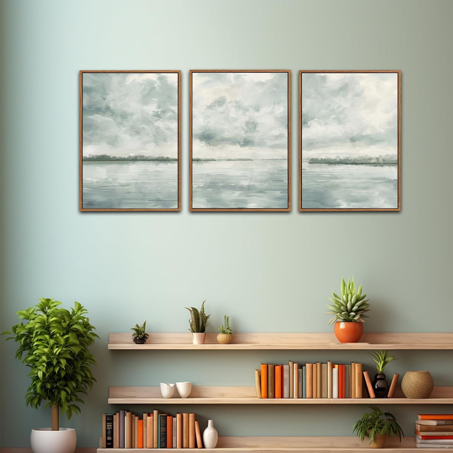 CHDITB Mountain Frame Canvas Wall Art, Nature themed office Wall Decor, country Scenic Art Spiritual Wall Painting, Vintage national park Mountains forest Art Prints for Living Room, Bedroom 16"x24"x3 — view 86