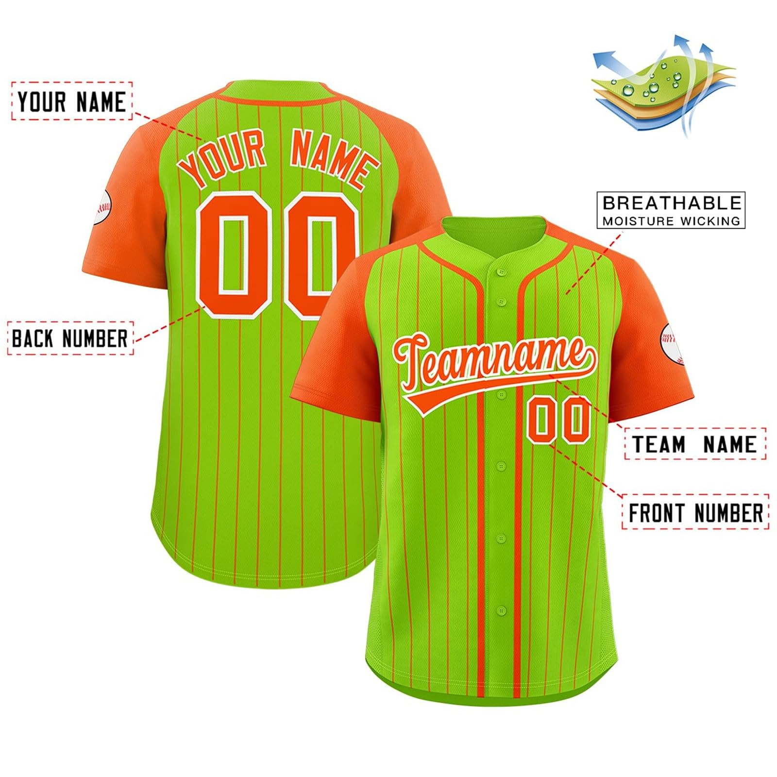 American Football Jersey Custom Button Down Tee Shirt Add Name, Logo and Team Number Personalized Jersey for Adult and Child - 2