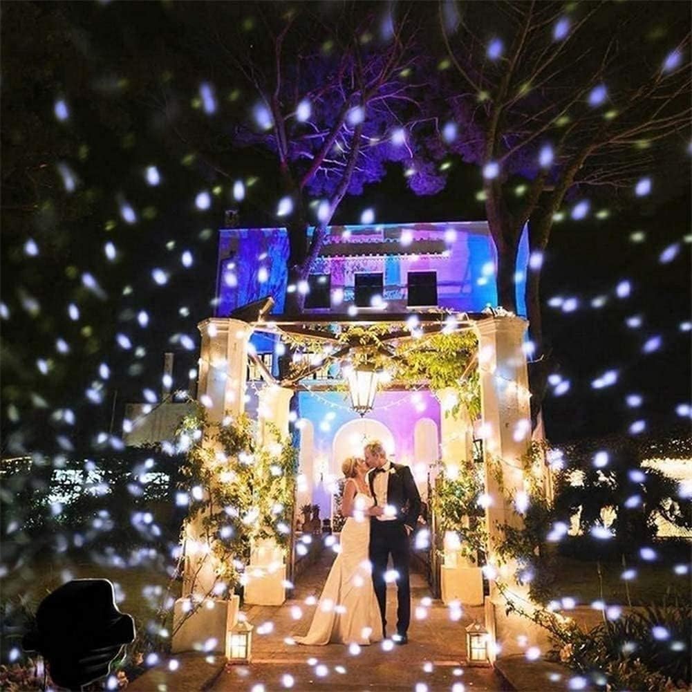 Proiettore di luci per neve, proiettore di luce rotante natalizio con fiocchi di neve, IP65, impermeabile, per esterni, per Halloween, vacanze, feste, decorazione domestica, giardino, con telecomando