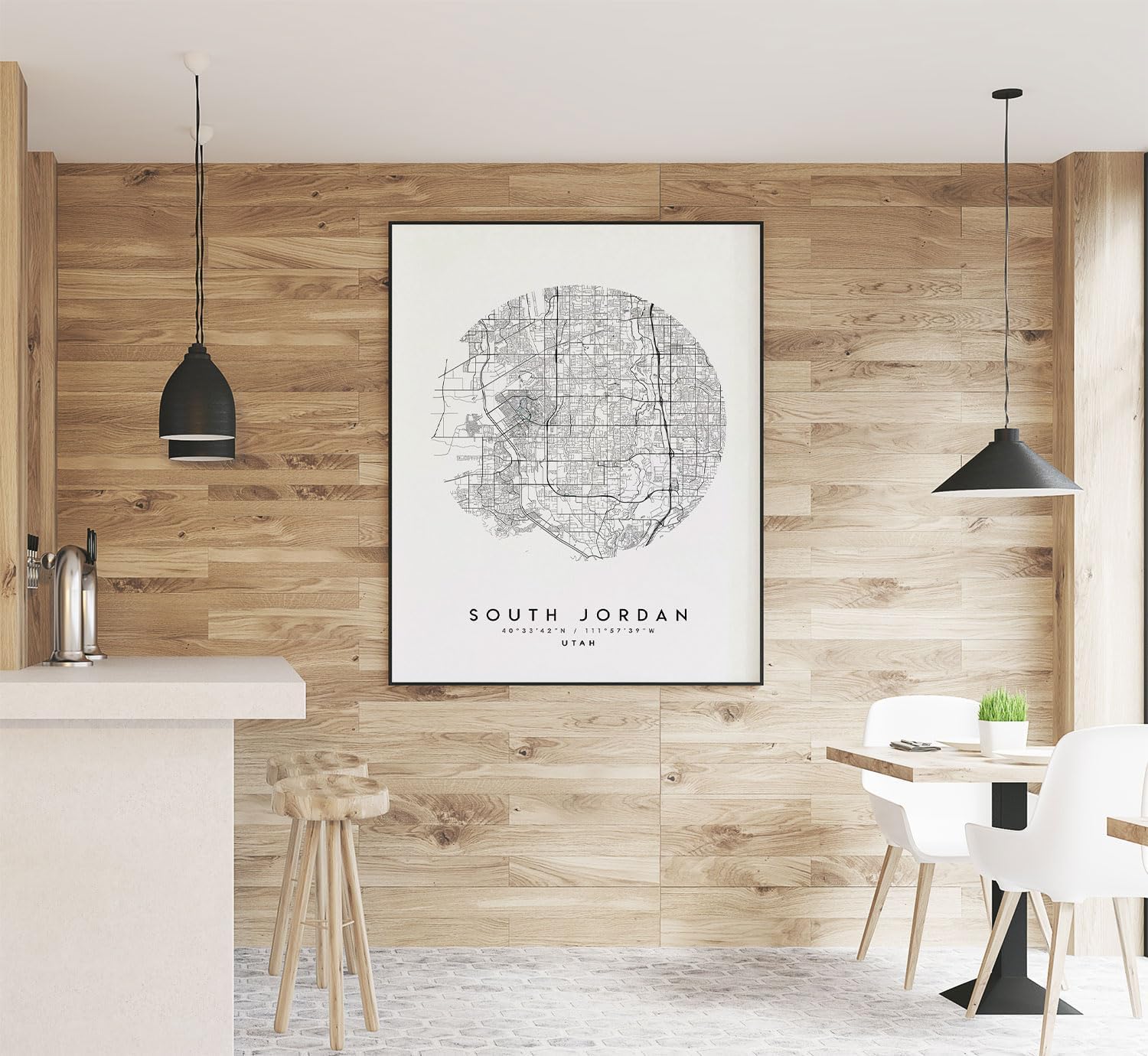 White Poster of South Jordan Utah Ut | 11x17 12x18 16x24 24x36 Minimalism Unframed Wall Art | Minimal City Traveler Print for Gift | Minimalist Artwork for Modern Home Office Decor 5