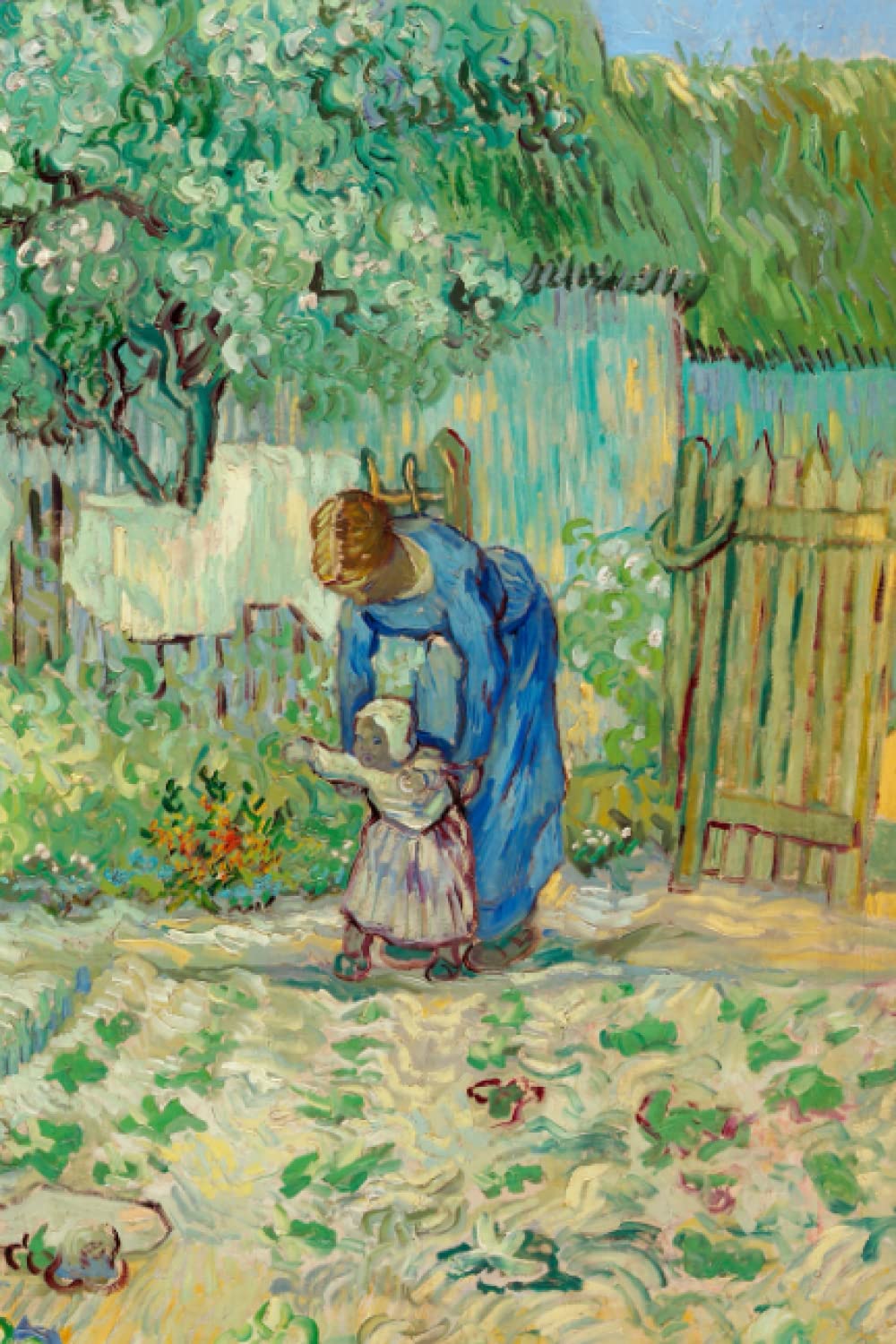 First Steps, after Millet (1890) by Vincent Van Gogh Notebook Journal: Famous Paintings Notebooks