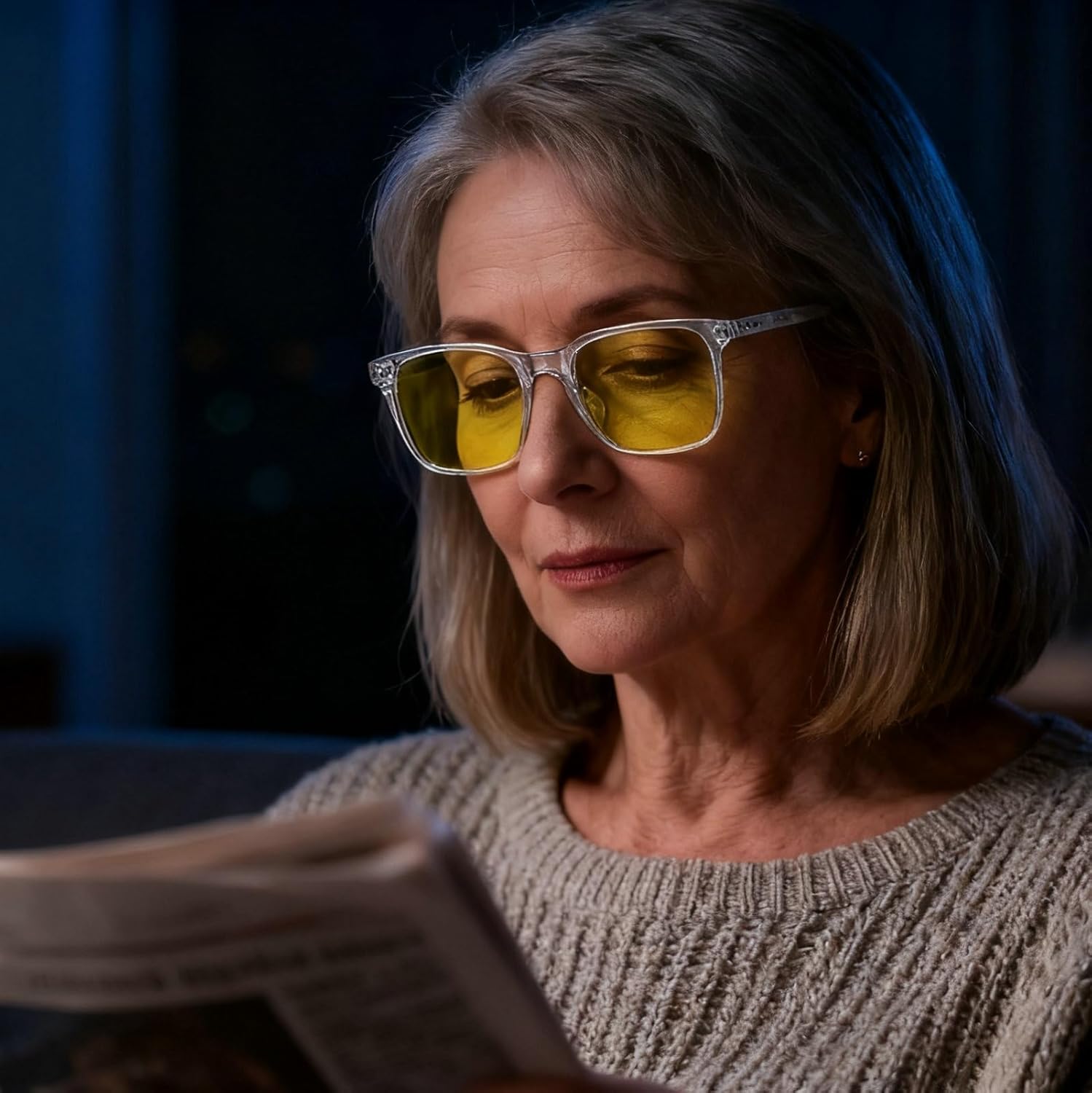 laureles Yellow Lens Square Reader Men Eyewear Fashion Vintage Night Vision Bifocal Reading Glasses Women - Image 4