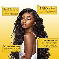 Vista 7 de Mousse de cabello con tinte de encaje para pelucas, tupés y postizos, color de acabado natural de 3.4 onzas líquidas con barra de cera