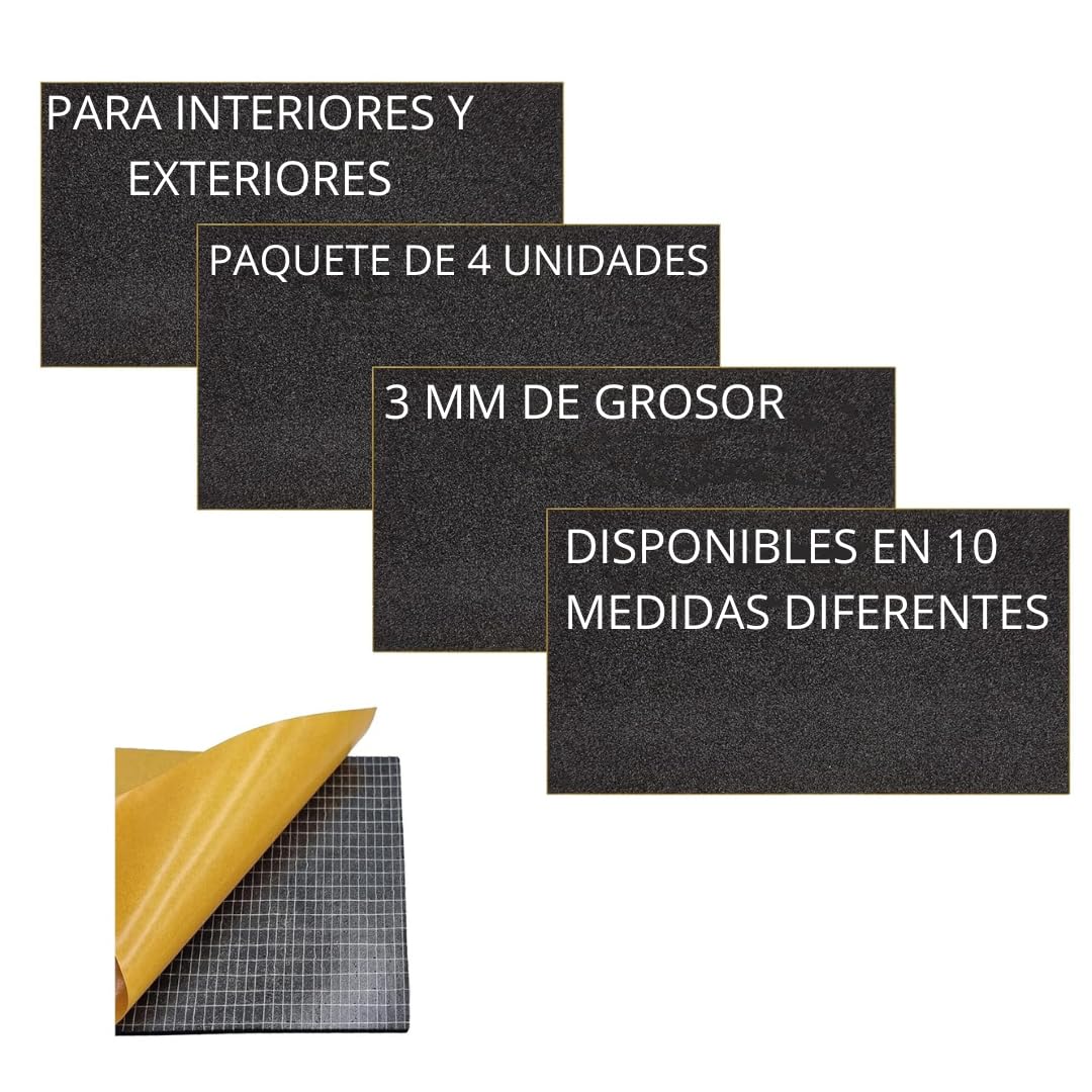 ACIT Junta adhesiva de neopreno aislante paquete 4 hojas 40x40 cm espesor 3MM 10x10 CM