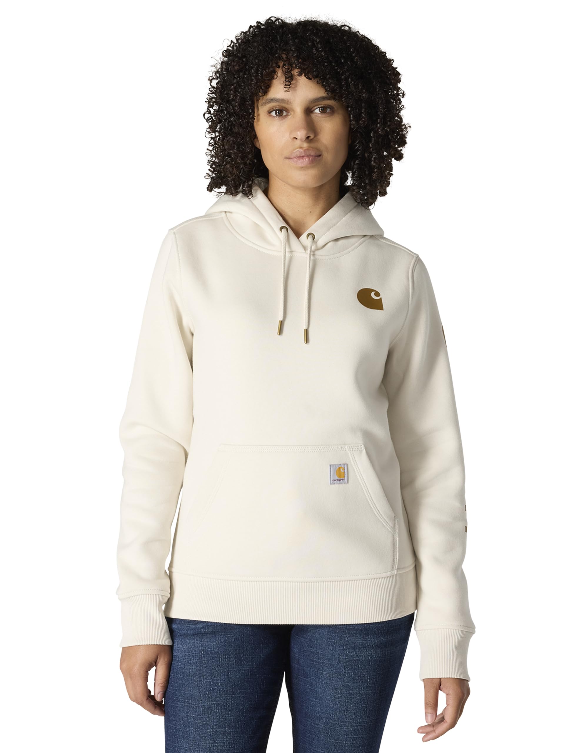 Carhartt Womens Relaxed Fit Midweight Logo Sleeve Graphic Sweatshirt