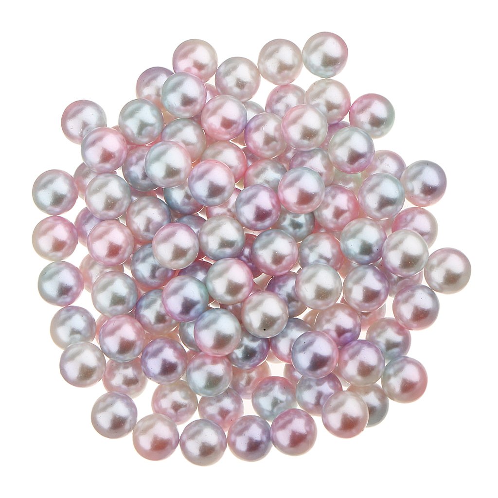 F Fityle 1 Pack Round Glass Pearl Beads Lot No Hole Clear Vase Fillers,Home Ornaments