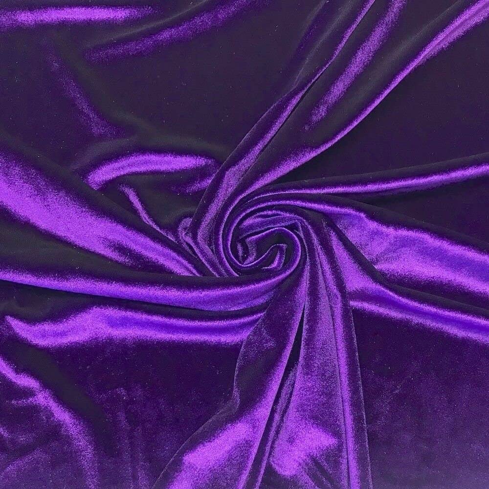 Fabricarea Purple Velvet Solid Dyed Fabric Decorative Soft Smooth Silky Cloth, Use for Gown, Dresses, Decoration Ect. 44/45" Width. (4 Meter) (B0CK7Y7H2Y) Amazon Price History, Amazon Price Tracker