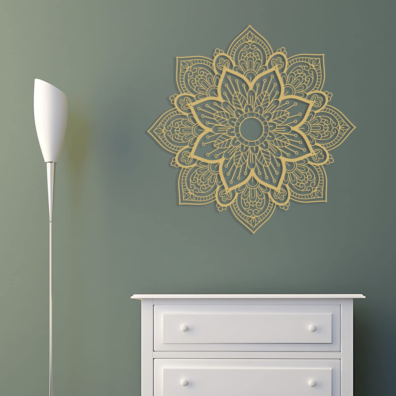 Resama Large Metal Round Mandala Wall Decor - Image 2