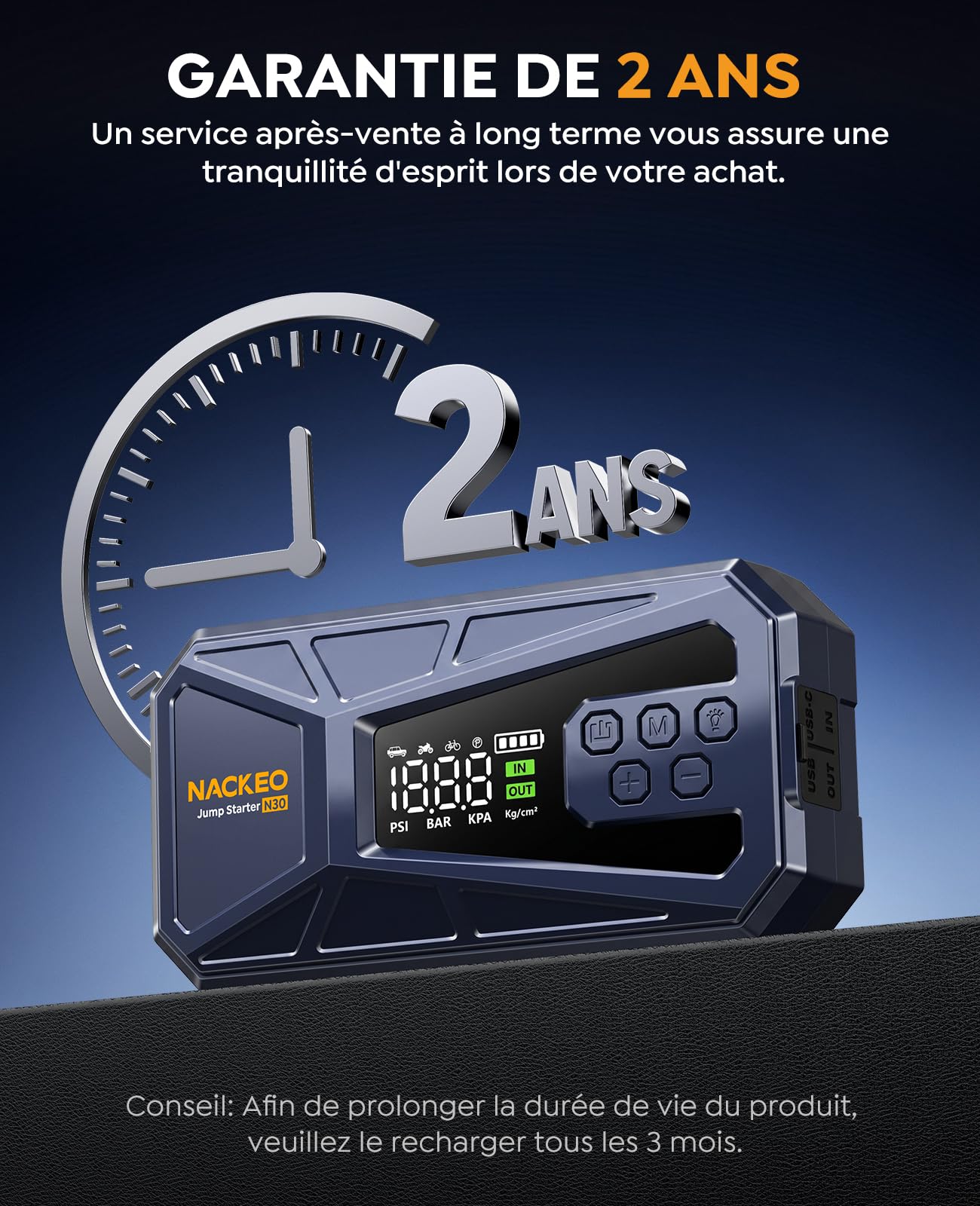 Booster Batterie Voiture 8000A avec Compresseur 160PSI, 12V Booster Voiture Portable (Essence & Diesel 12L), Démarreur Batterie Voiture avec Écran LCD,Eclairage de Secours,Banque d'alimentation