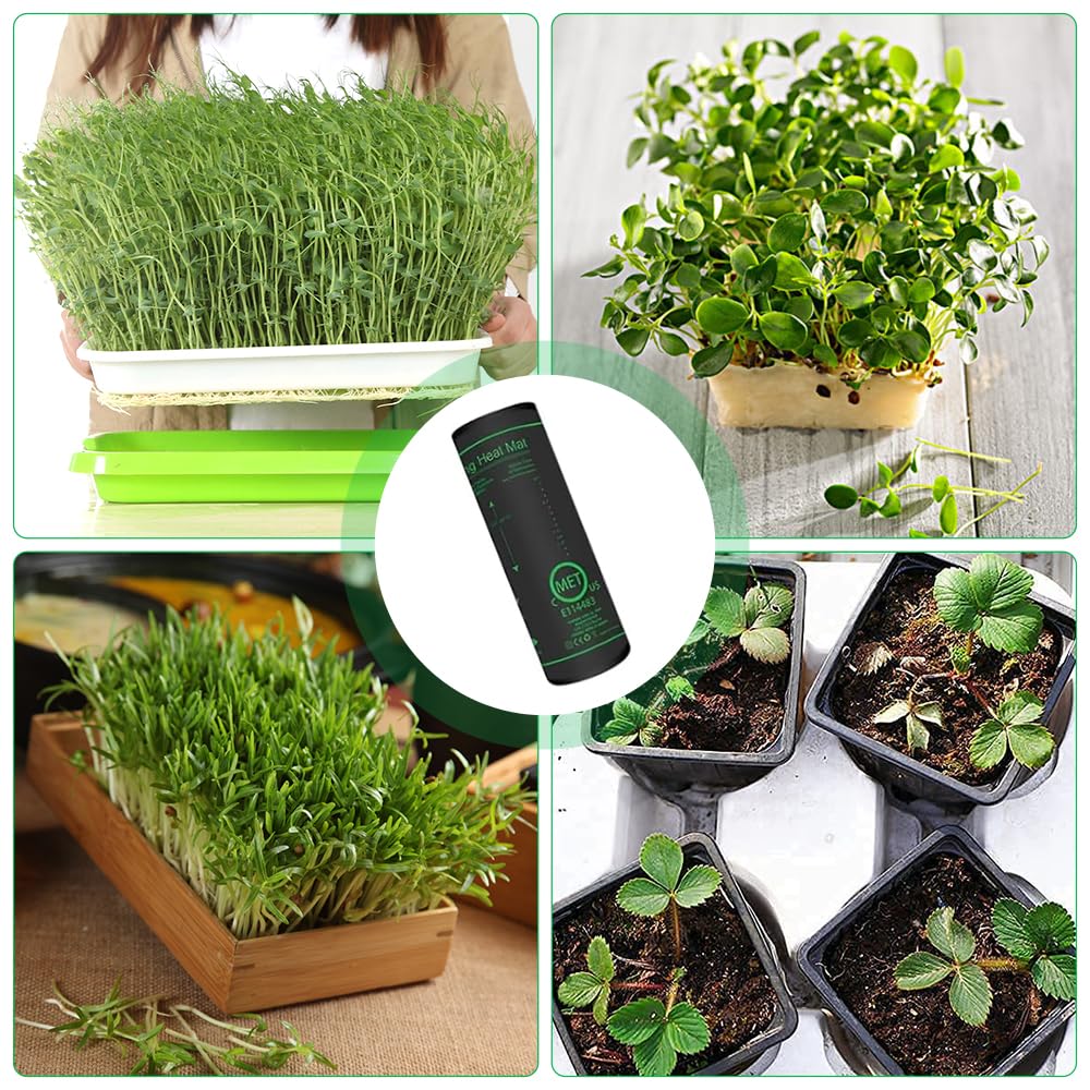 Esterilla Calefactora para Plantas, 21W Alfombrilla Térmica para Plántulas, Manta Termica Plantas de Invernadero, para la Germinación y la Regulación de la Temperatura,Invernadero(25 X 52.5cm)