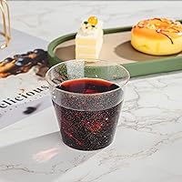Vista 6 de N9R 100PCS Gold Plastic Cups 9oz, Gold Glitter Plastic Cups Disposable, Elegant Wedding Cups and Party Cups