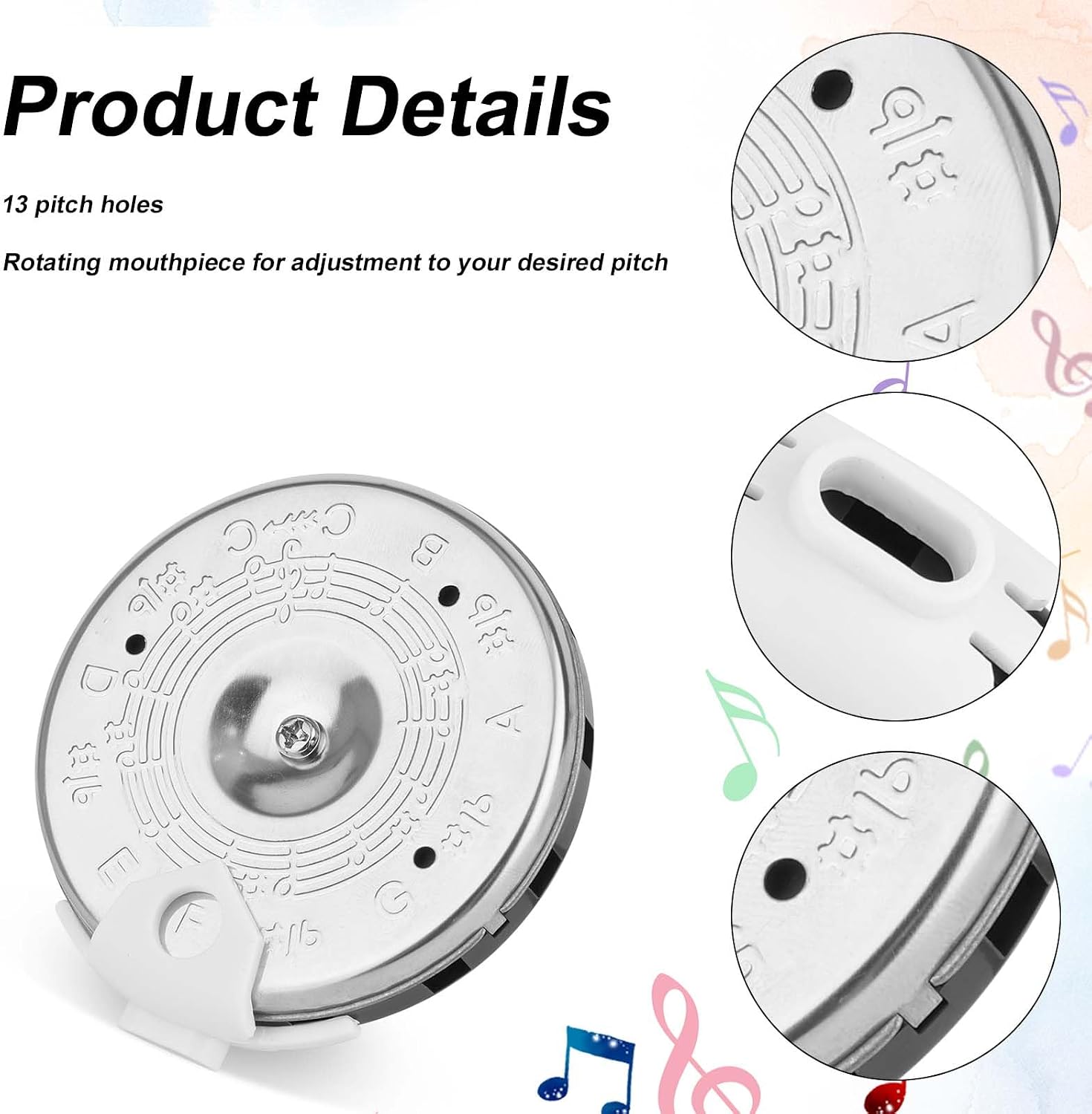 2pcs 13 Tone Pitch Pipe, High Sensitivity Chromatic C-C Scale Pitch Pipe