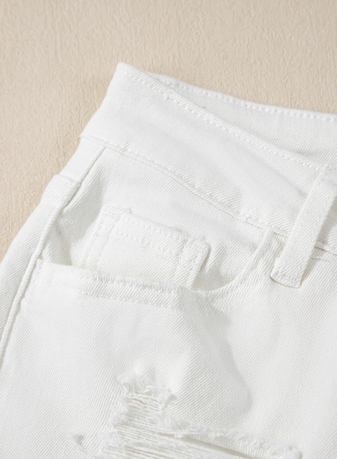 Sidefeel Women's Bermuda Shorts Raw Hem Summer Denim Pants Zimbaplatinum Jean Shorts - Image 4