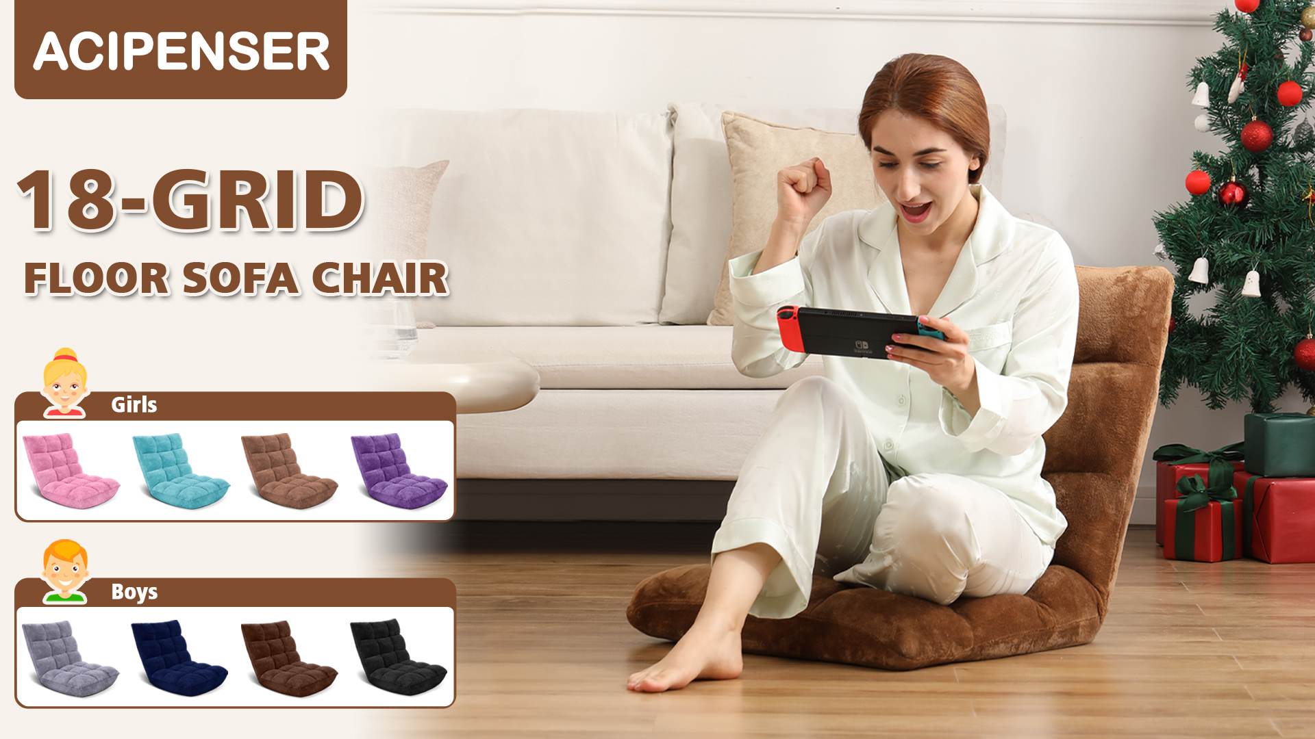 Amazon.com: ACIPENSER Folding Floor Chair 14-Position Cushioned