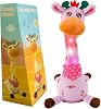seOSTO Volume Control Singing Dancing Giraffe Toy Repeating Baby Toys, Light Purple Talking Giraffe Speaking Toy for Baby Toddler Encourage Speech Toys, Birthday Gifts for Kids 1 2 Year Old Boys Girls