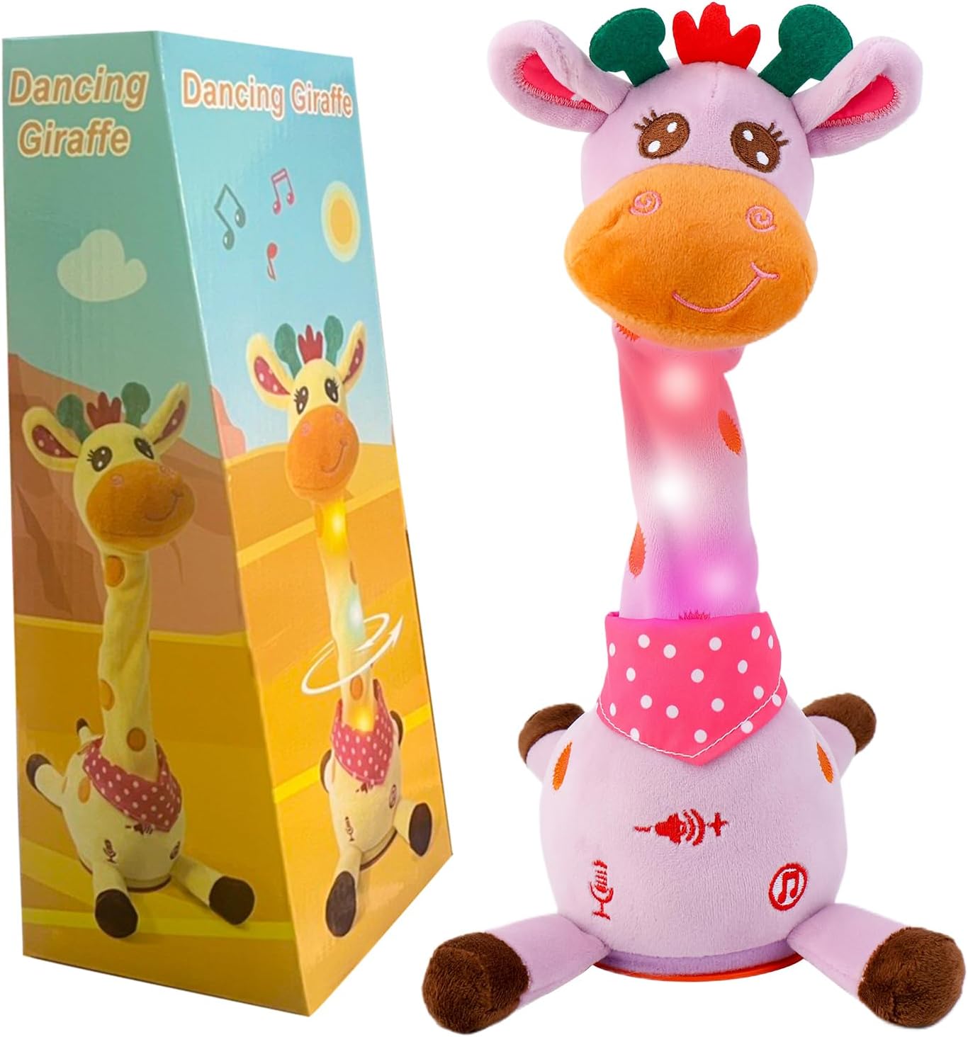 Emoin Dancing and Singing Donkey Toy Valentines Day Gifts, Shaking Donkey Stuffed Animal Interactive Musical Toys Electric Plush Toys Valentines Day Gifts for Her