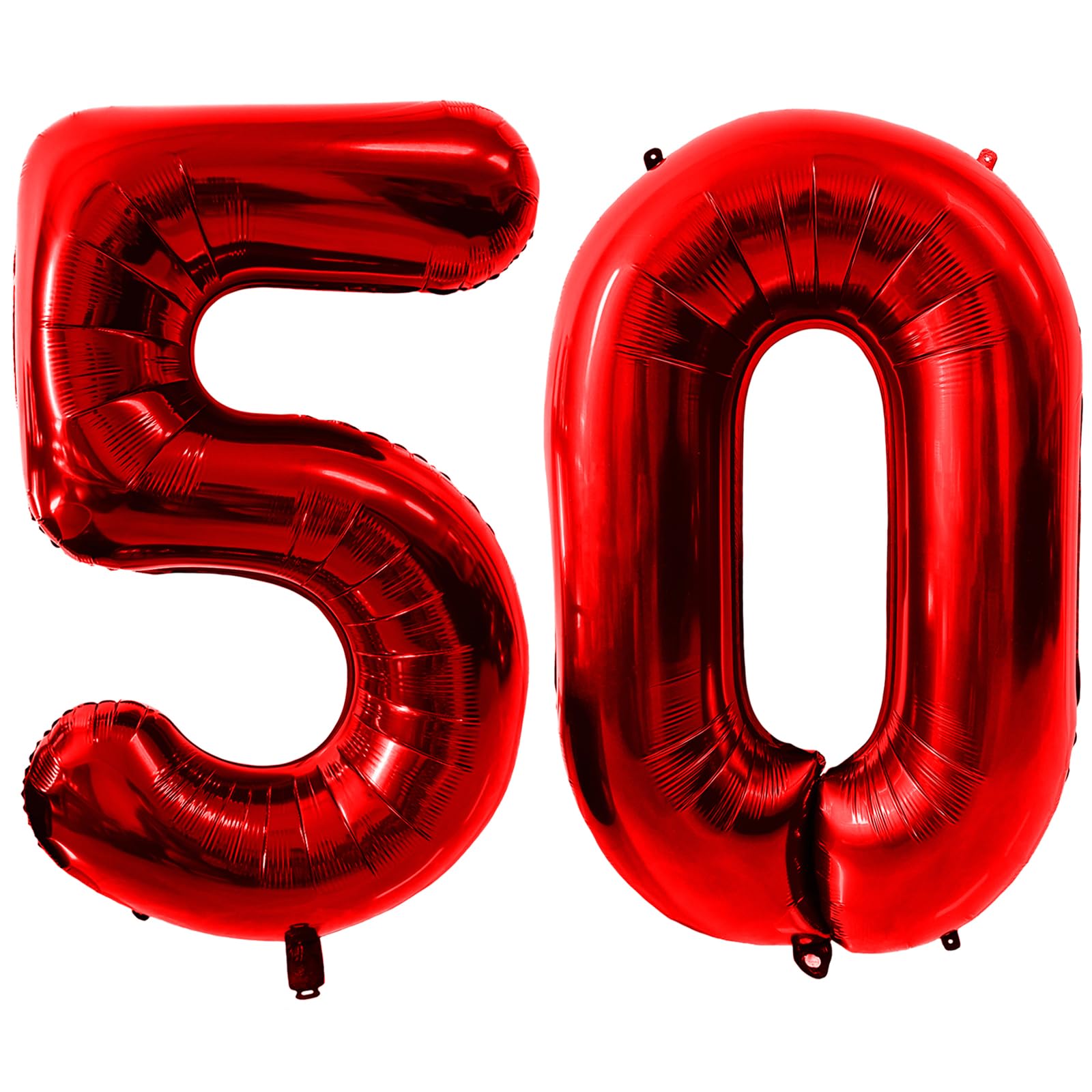 40 Inch Red Number 50 Balloons, Red 50 Balloon, Red Large Foil Number 50 Balloons, Birthday Wedding Anniversary Party Decoration Graduation Ceremony digital Decorations โ image 1