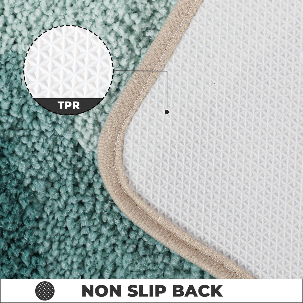 Bathroom Mat Super Absorbent Fluffy Microfiber Bath Rug Non Slip and Machine Washable Bath Mat for Bathroom, Bedroom and Living Room (Cyan, 31"x20")