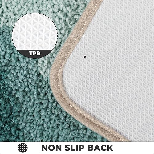 Miniatura 5 de Loismood Tapete de baño súper absorbente de microfibra esponjosa, antideslizante y lavable a máquina, tapete de baño para baño, dormitorio y sala de