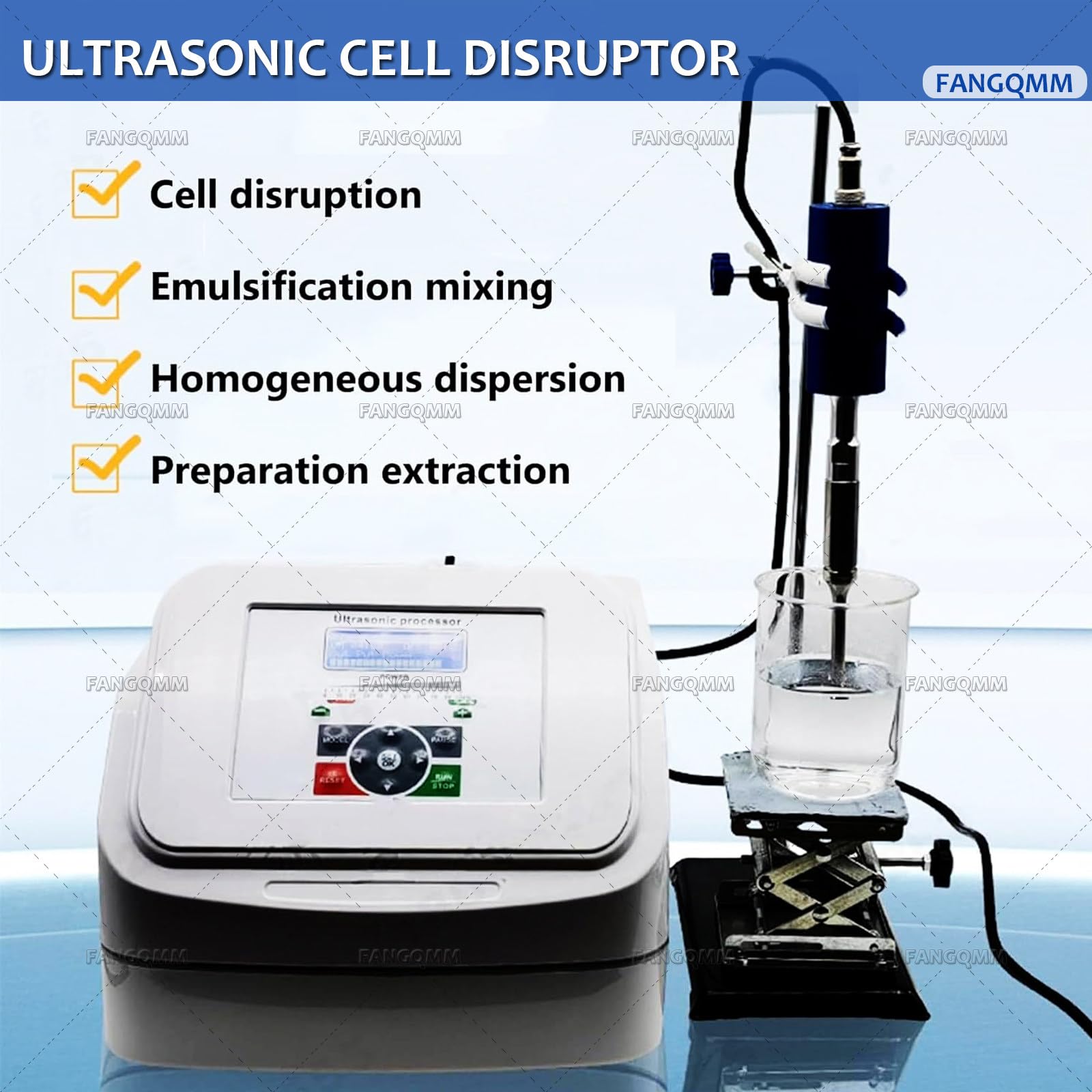 Ultraschall-Prozessor, Zelldisruptor-Mischer, Labor-Dispergier-Emulgator, höhenverstellbarer Ständer/Handheld, für Zellhomogenisierung Emulgierung & Dispergierung 2mm