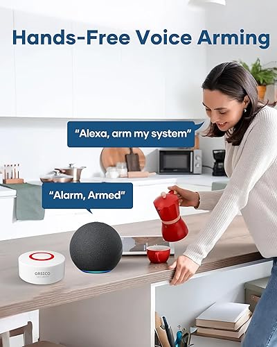 Miniatura 7 de Sistema de alarma inalámbrico para el hogar, kit de 15 piezas, sistema de alarma WiFi para seguridad del hogar con alerta de aplicación de teléfono