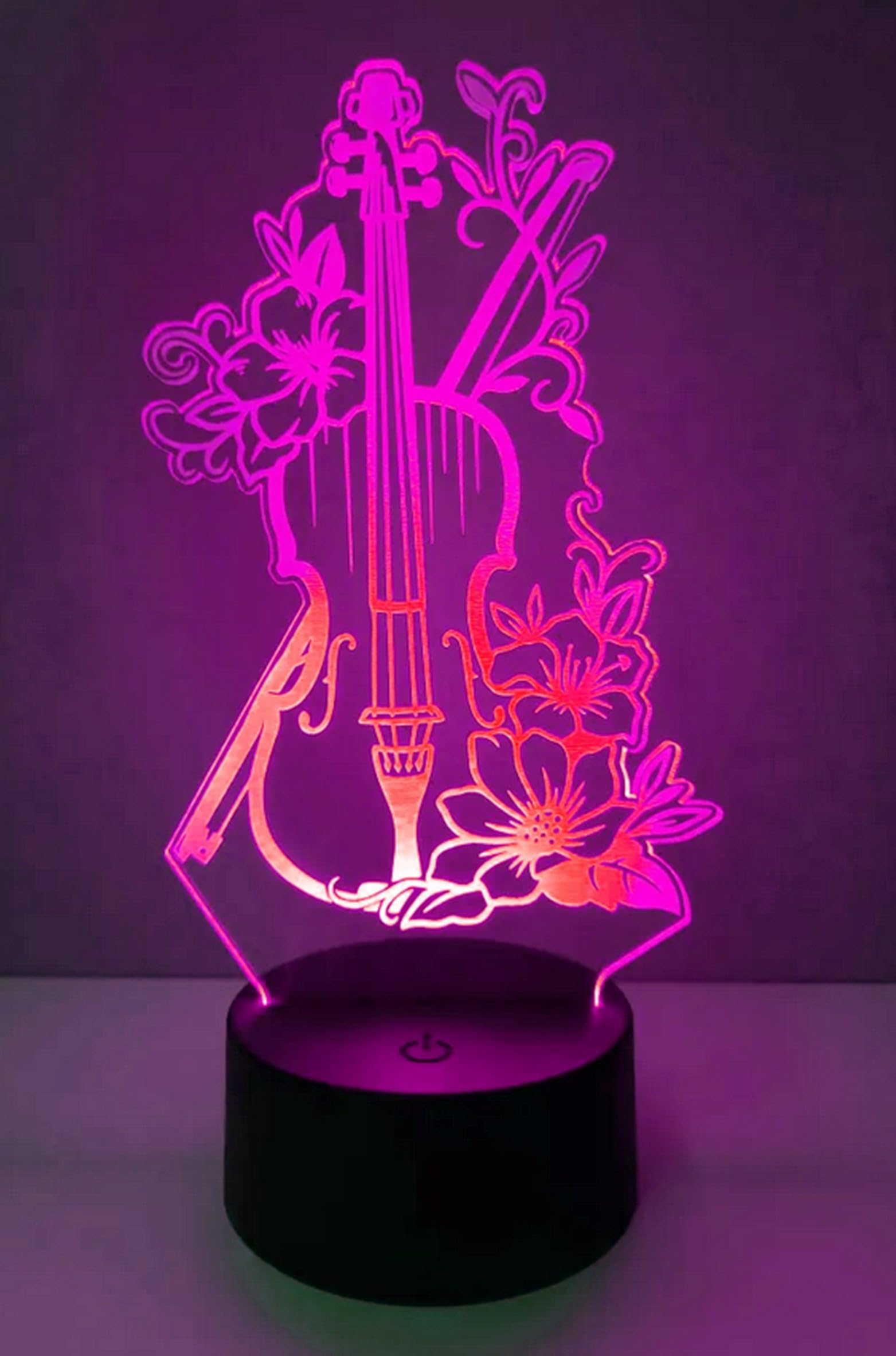 Nastrojowe światło do gitary 3D, 16 kolorów, USB, lampa stołowa LED, prezent do domu, na imprezę, urodziny, prezent