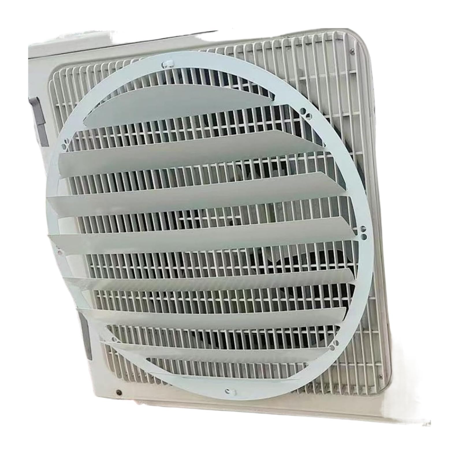 AVkgwrtb Stainless Steel Ac Vent Deflector, Stainless Steel AC Cover Heat Dissipation Wind ion Condenser Guard Multiple Sizes(Rotondo,46x46cm)
