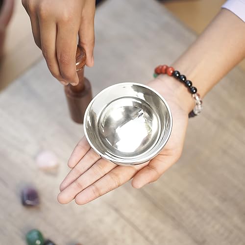 Miniatura 7 de Singing Bowls SetMeditation Sound Bowl for Energy Healing, Mindfulness, Yoga, Chakra Balancing- Unique Handcrafted Tibetan Humming Bowl with Mallet,