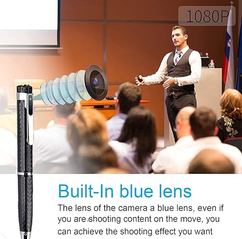 Miniatura 6 de Bolígrafo oculto para cámara espía con cámara de seguridad HD 1080P con cable USB tarjeta micro SD de 32 GB lector de tarjetas 5 recambios para