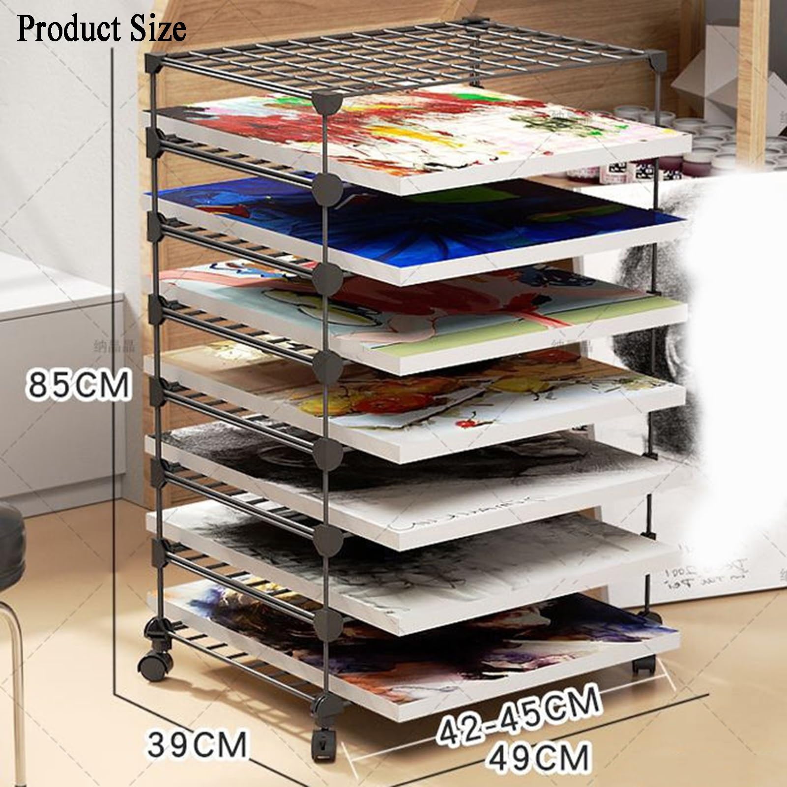 Organizador De Papel, Organizador De Clasificación De 4/5/6/7/8 Capas, Clasificador De Papel, Gabinete De Almacenamiento De Papel For El Hogar, El Aula, La Oficina, La Escuela (negro, Blanco)(White,7t