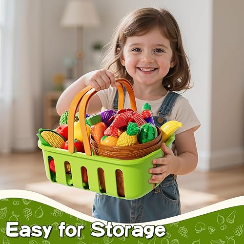 Miniatura 8 de Juego de alimentos para niños de cocina para niños pequeños de 3 a 5 años, clasificación de colores de alimentos para edades de 4 a 8 años, juguetes