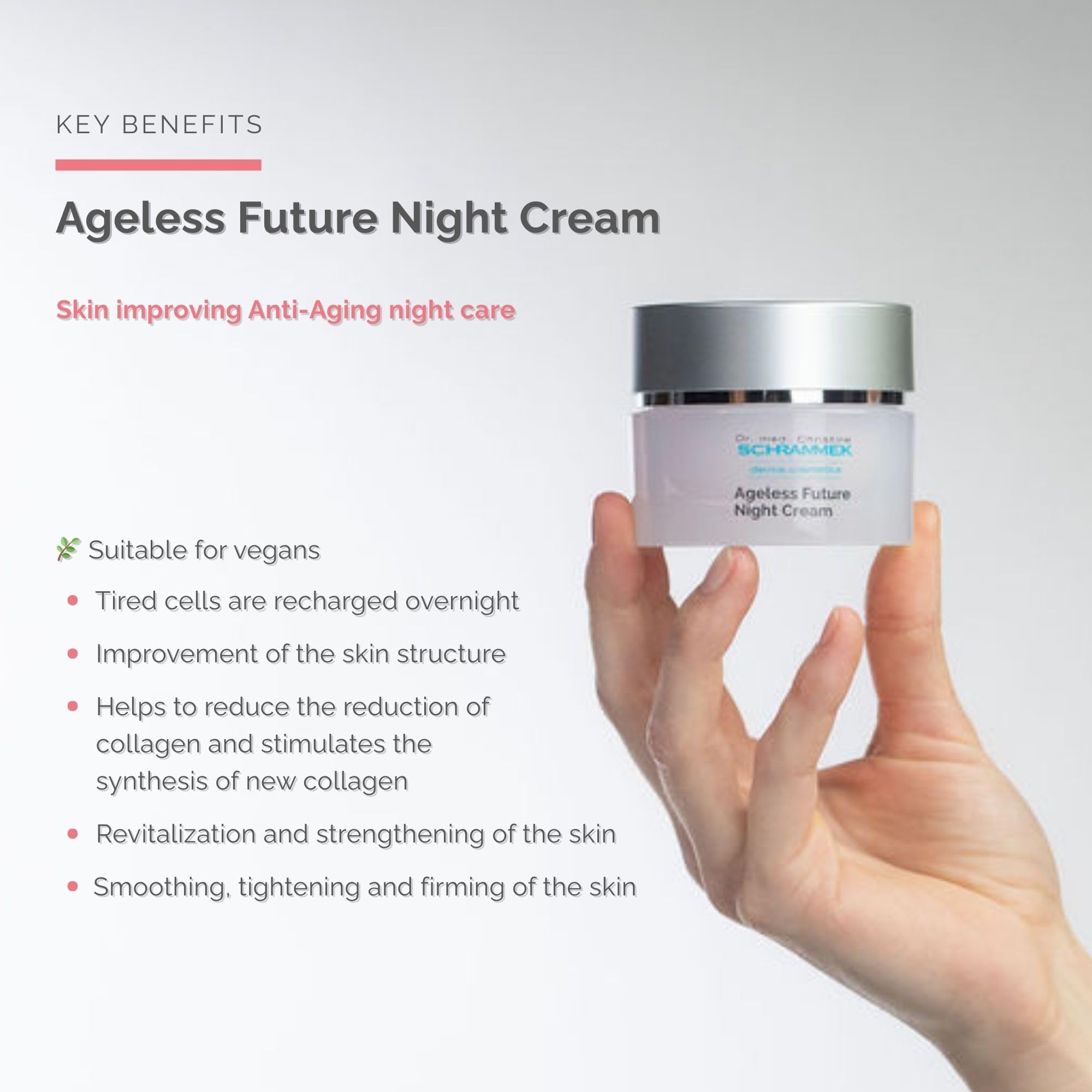Ageless Future Night Cream (1.7 fl oz), Skin Improving Anti-Aging Night Care, Regenerating Night Cream, with Vitamin A - Image 2
