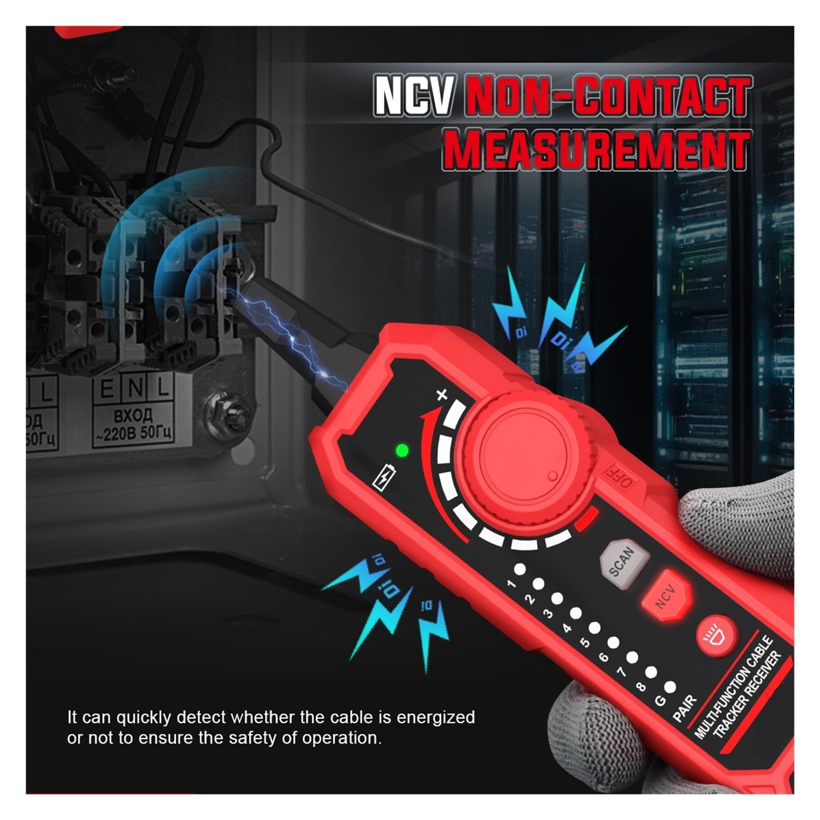 Netzwerkkabeltester, Netzwerkkabeltester, HT801A Multifunktional Mit LED-Licht, PoE, Leitungsdetektor Für RJ11 RJ45-Verfolgung,für Netzwerkkabel