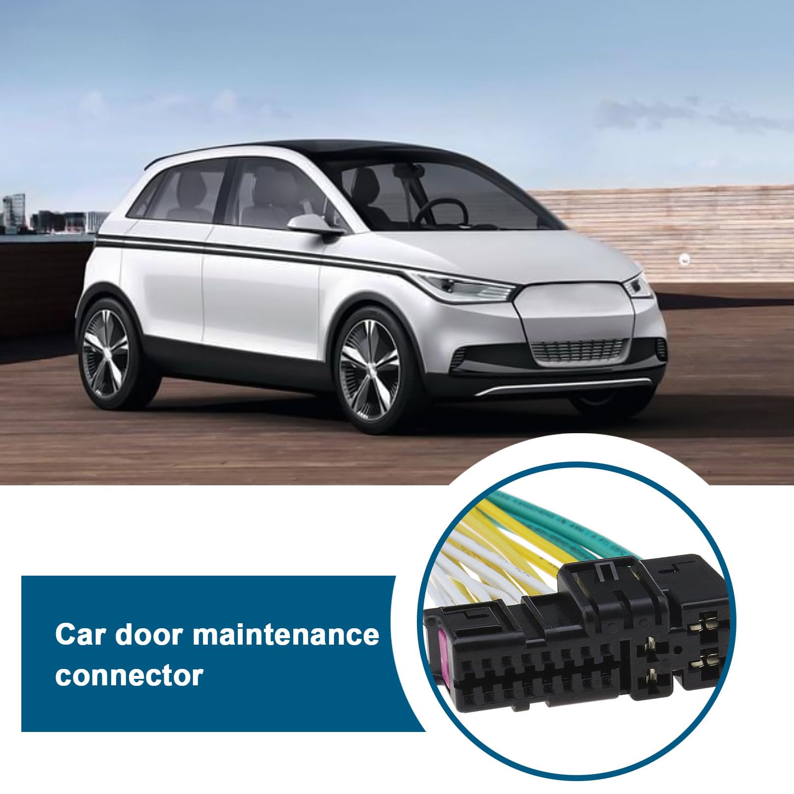 OTOTEC Conector de reparación de puerta de coche de 20 pines, arnés de cableado, empalmes de conector de puerta de telar, cable de 20 cm, compatible con piezas de vehículos A2 A3 A4 A6 TT
