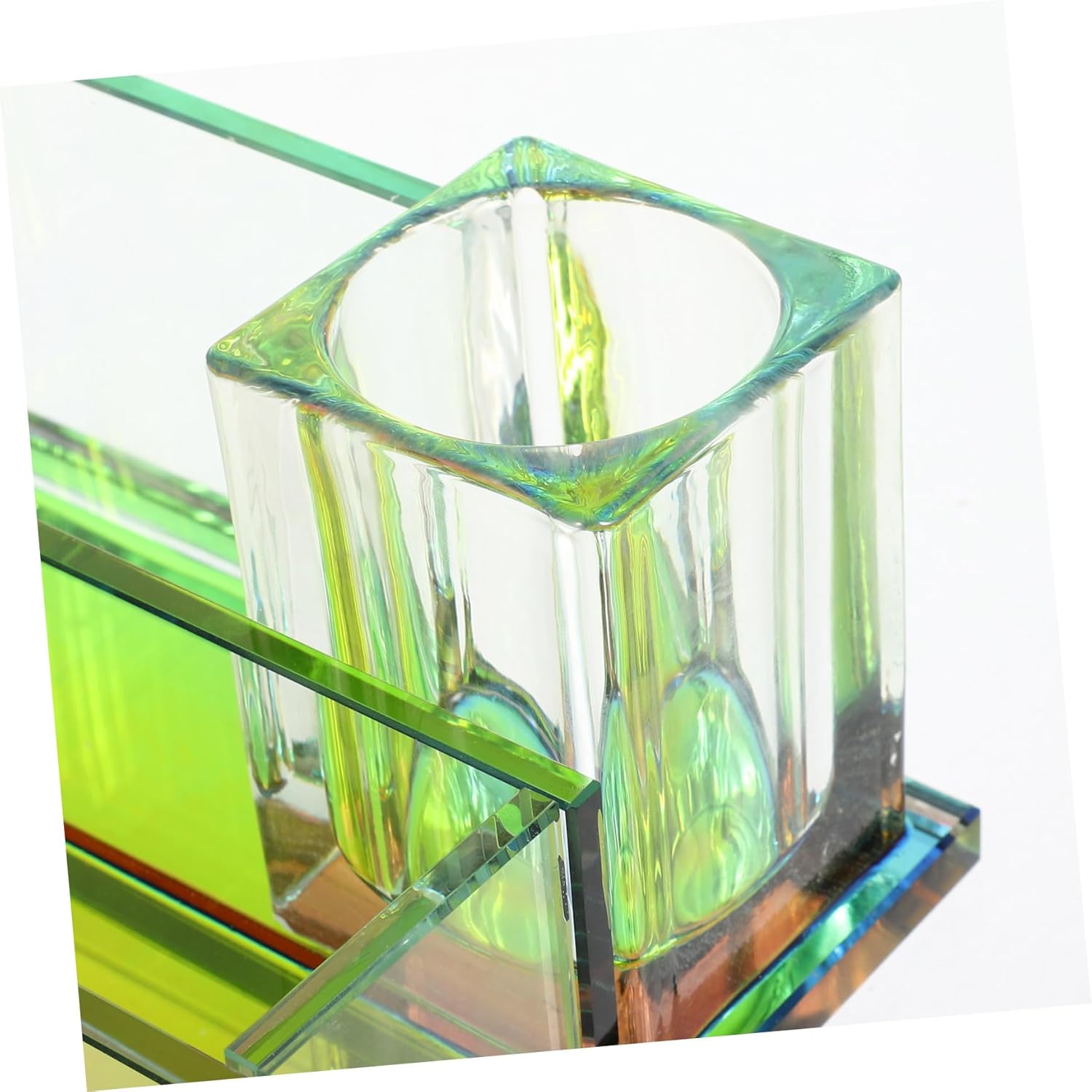 Crystal Microphone Stand Stable Slot Desktop Holder for Mics Space Saving Design Craftsmanship for Home Studio Stage Use