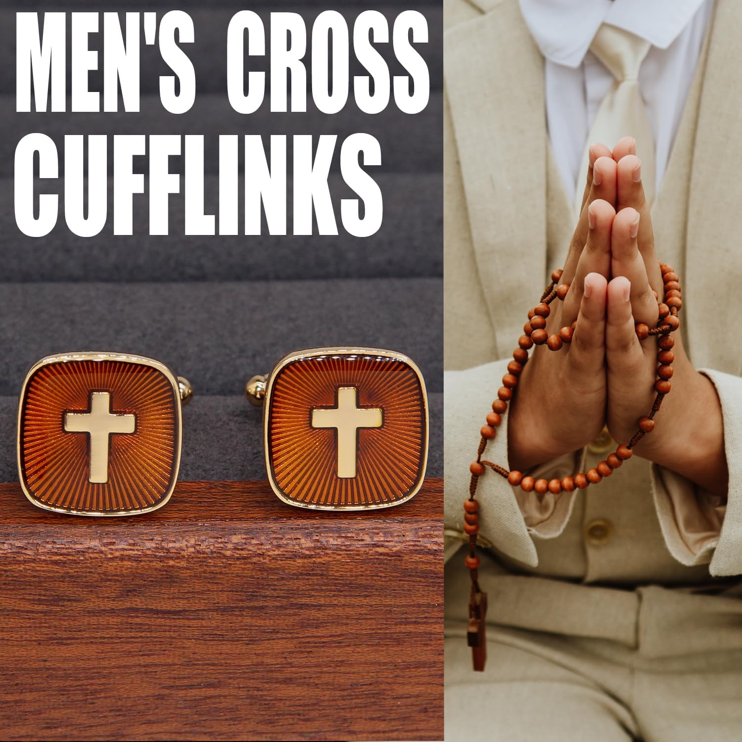Cufflinks for Men Gold Cross modelling Shirt Accessories Unique Wedding Business Cuff Links for Mens Jewelry with Gift Box