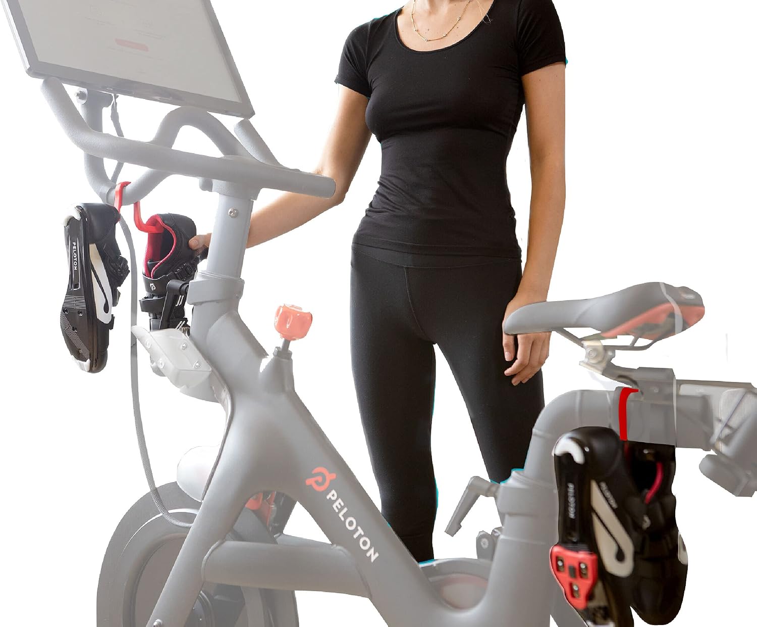 SELINA Shoe Hanger for Peloton Bike 2-Pack | Peloton Accessories | Red