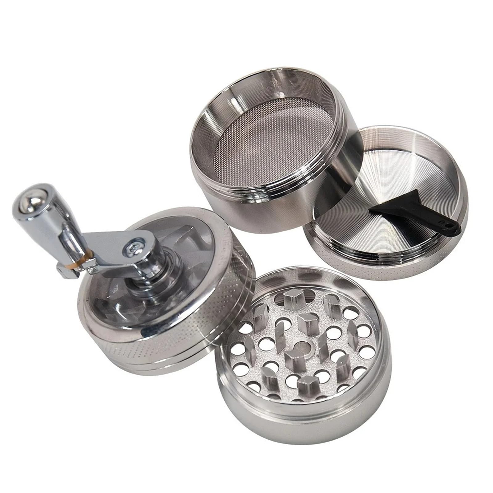 Molinillo de nueces y especias para nuez moscada, jengibre, sal de roca y pimienta – Herramienta de trituración manual para uso en cocina