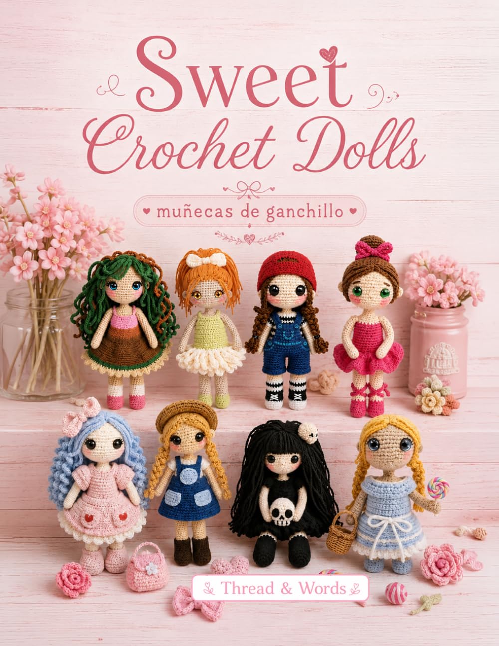Sweet Crochet Dolls: Muñecas de Ganchillo: 8 patrones originales de muñecas amigurumi | Patrones en español paso a paso, Crochet para principiantes y ... y muñecas de crochet tejidas a mano