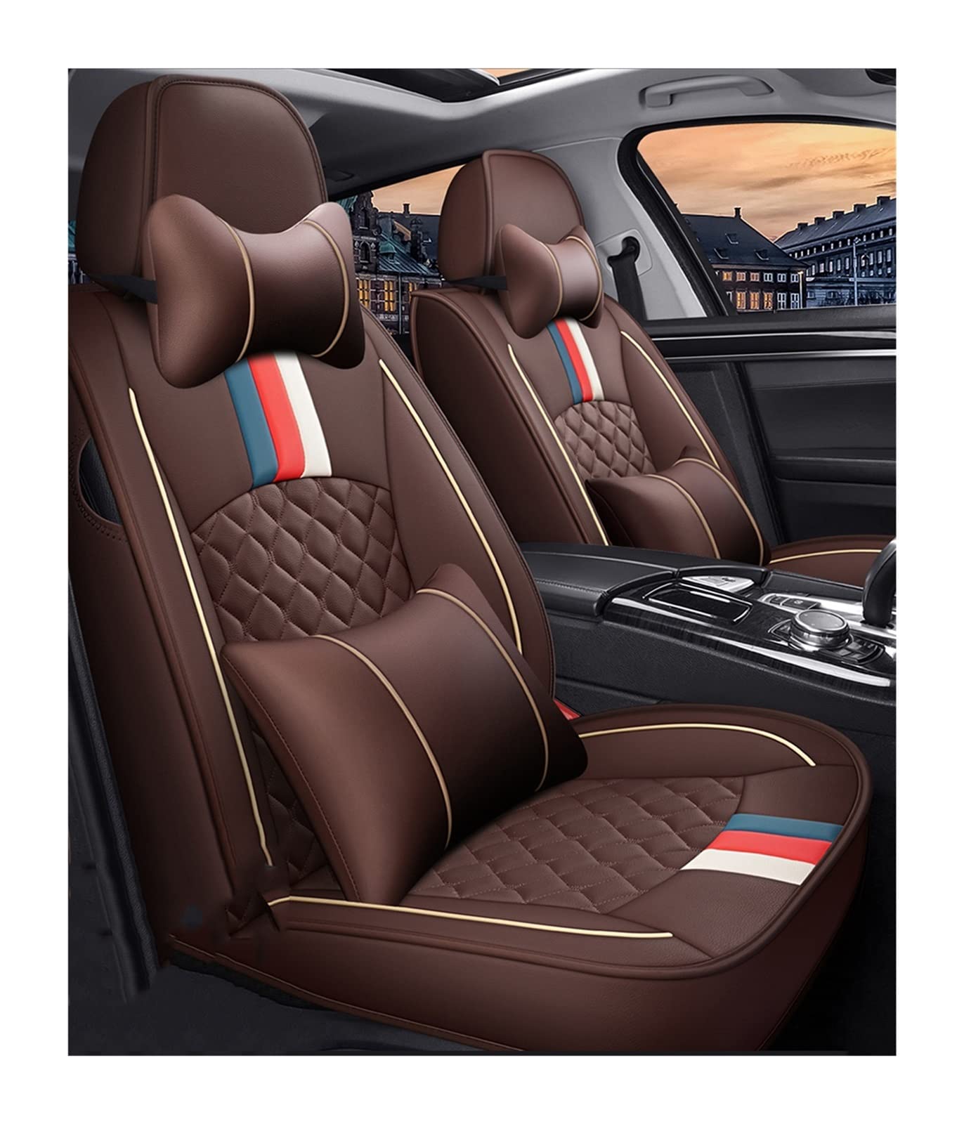 Housse de siège auto Kia imperméable couleur café pour préserver vos fauteuils d'origine