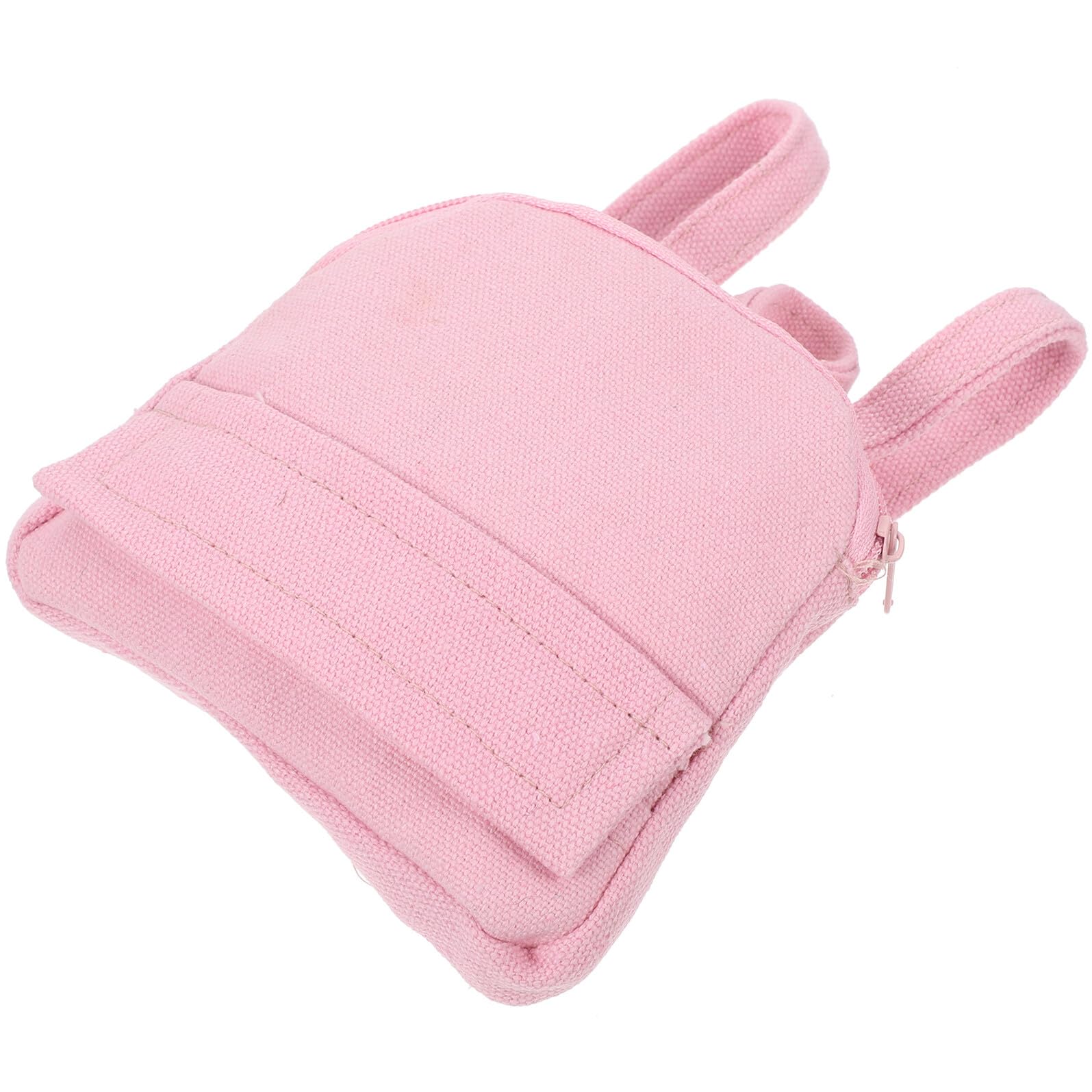 GLEAVI Kleiner Rucksack für 18 Zoll Puppen Puppenrucksack aus Stoff in Rosa Geeignet zum Spielen und Modisch für Kinder als Puppenaccessoire