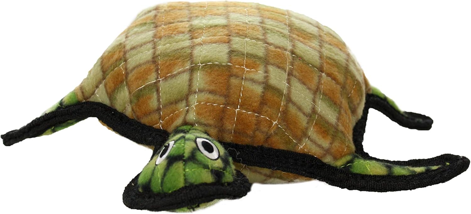 TUFFY - World's Tuffest Soft Dog Toy - Ocean- Squeakers - Multiple Layers. Made Durable, Strong & Tough. Interactive Play (Tug, Toss & Fetch). Machine Washable & Floats. (Turtle, Large 2 Pack)