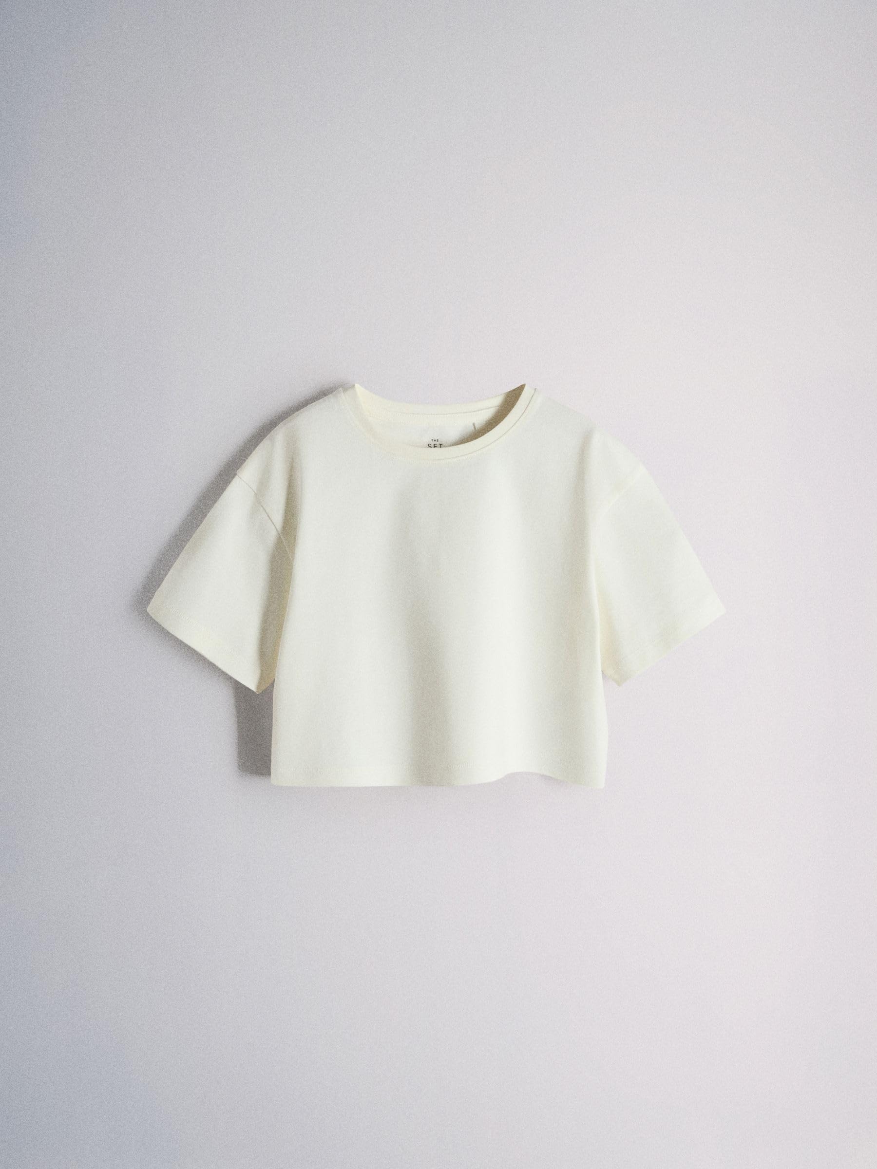 THE SET Fille T-Shirt Oversize Court, Lot de 5 | Coupe standard, 100 % coton